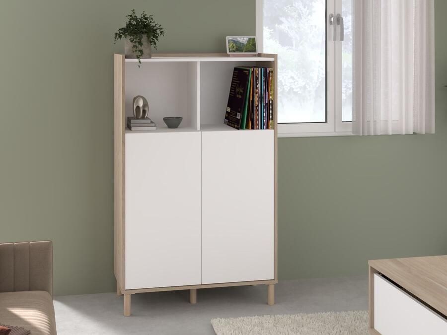 Mobistoxx Dressoir MORPHEE 2 deuren 2 vakken japanse eik wit