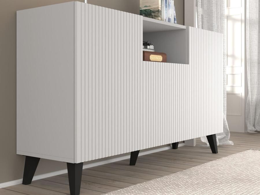 Mobistoxx Dressoir RAVAGE 3 deuren mat wit