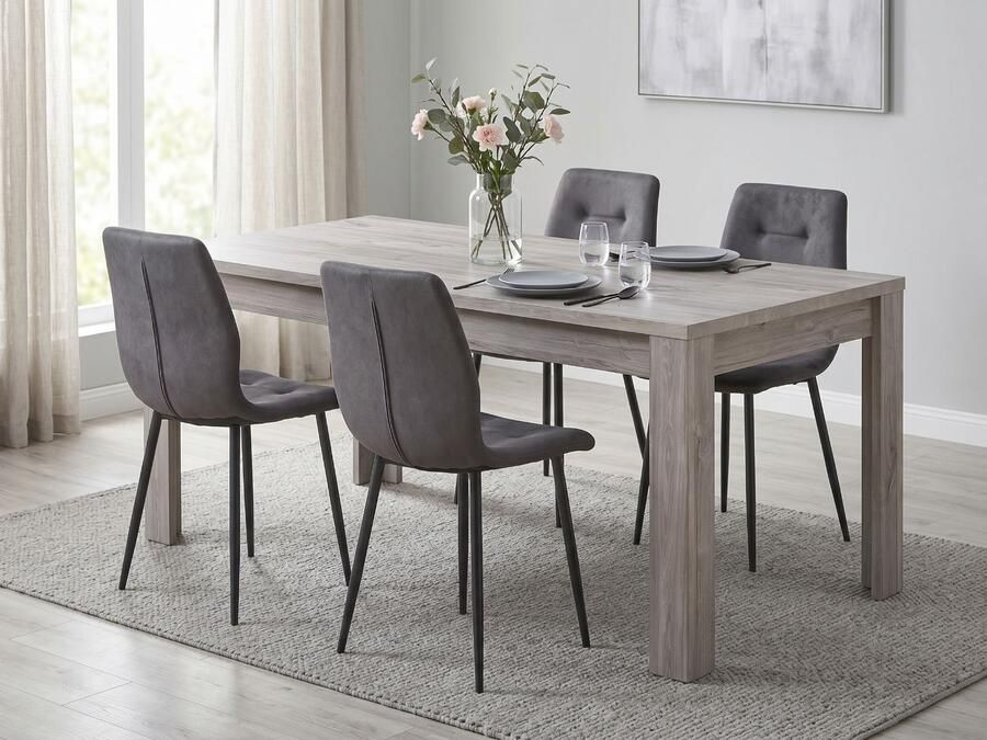 Mobistoxx Eettafel ELINA 190 cm grijze eik