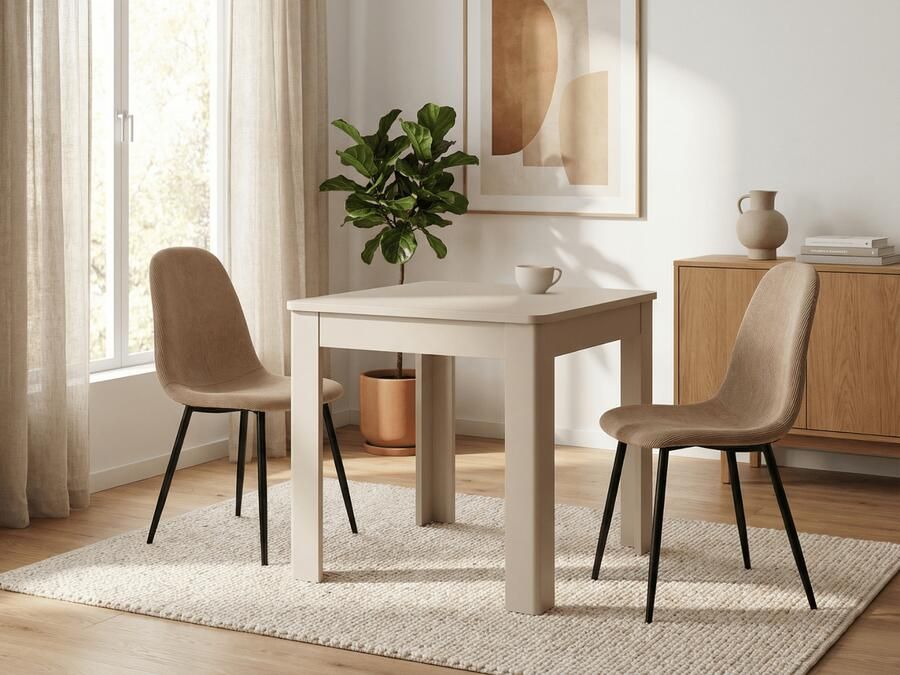 Mobistoxx Eettafel OSBORNE 80x80 cm kasjmier met lade