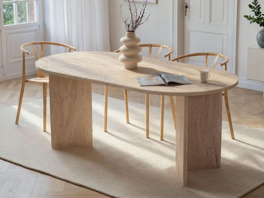 Mobistoxx Eettafel SABINE 180 cm travertin