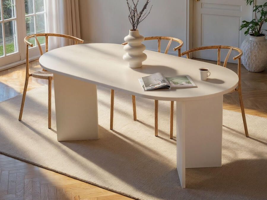 Mobistoxx Eettafel SABINE 180 cm witte eik