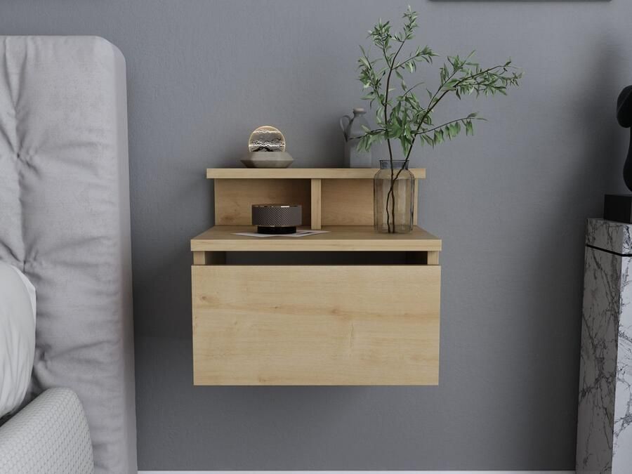 Mobistoxx Hangend nachtkastje ALICIA 1 deur eik