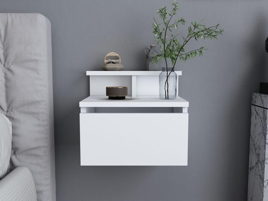 Mobistoxx Hangend nachtkastje ALICIA 1 deur wit