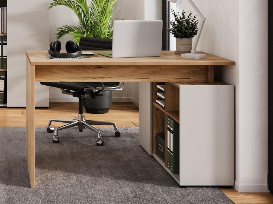 Mobistoxx Hoekbureau ADRIANO 1 deur kasjmier navarra eik