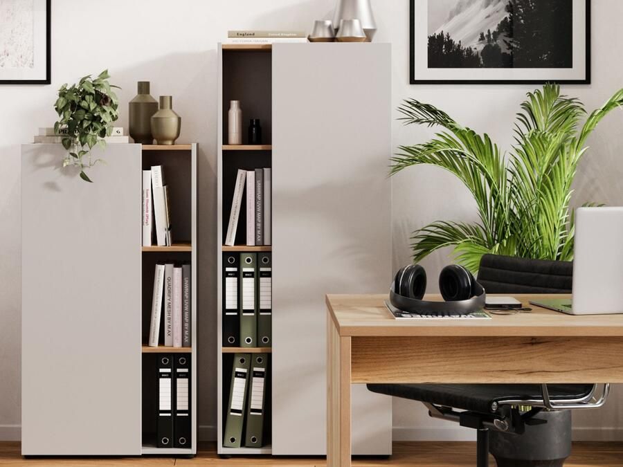 Mobistoxx Kantoorkast ADRIANO 3 legplanken kasjmier navarra eik