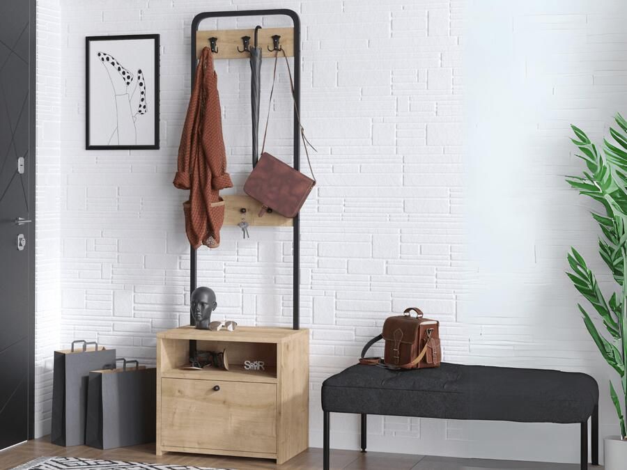 Mobistoxx Kapstok BRYNN 9 haken saphire eik