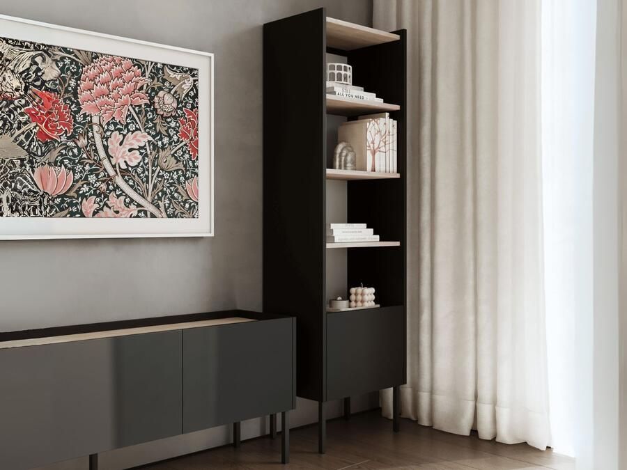 Mobistoxx Kast JULIE 50 cm acacia zwart