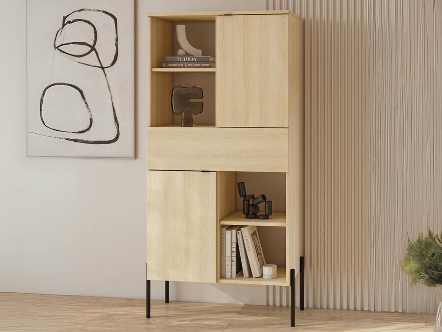 Mobistoxx Kast ORES 2 deuren 1 lade lindberg eik