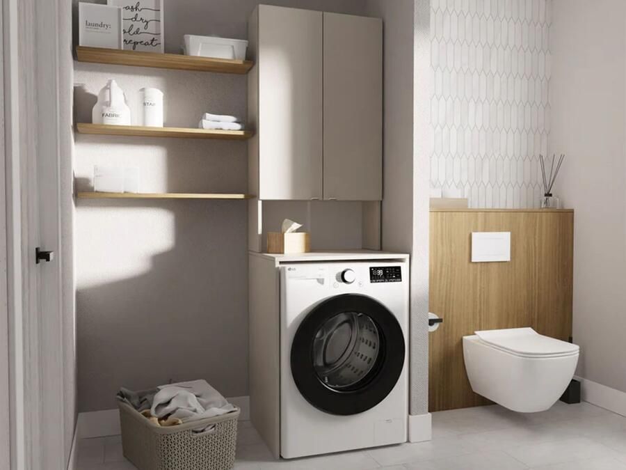 Mobistoxx Kast voor wasmachine LAURA 2 deuren kasjmier