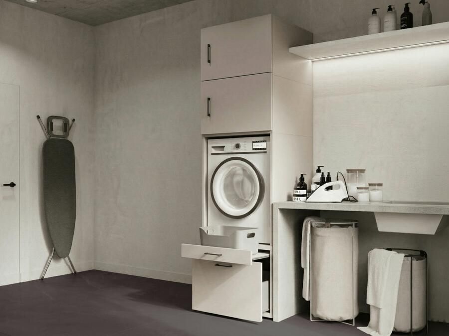 Mobistoxx Kast WASHING 1 machine kasjmier met 2 opzetkasten