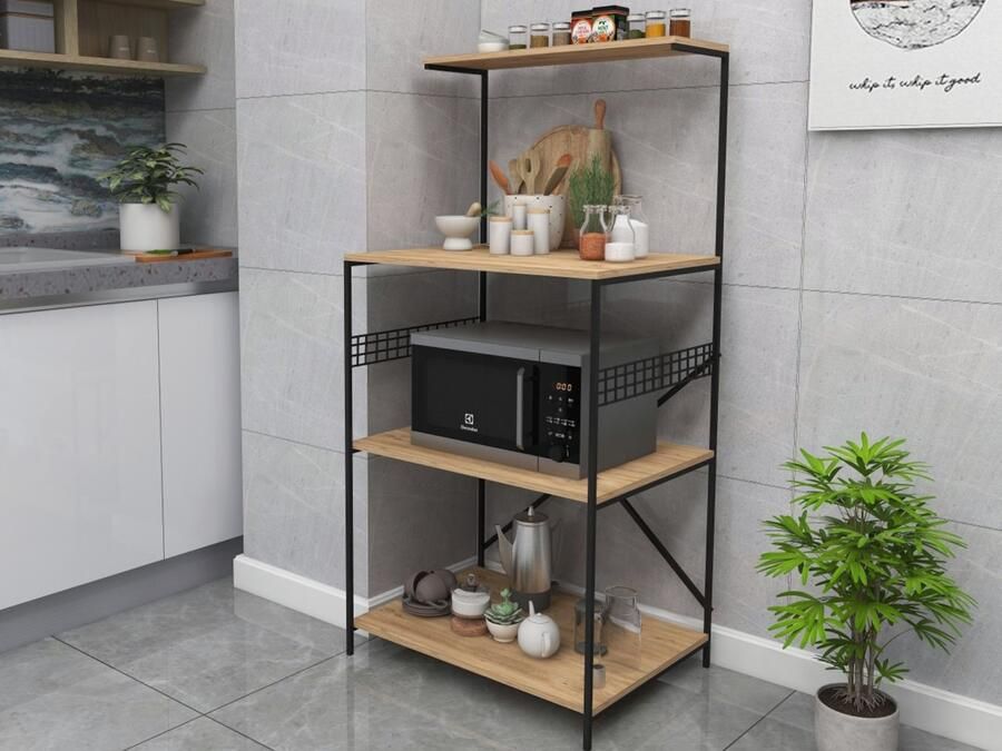 Mobistoxx Keukenrek NEMO 60 cm pijnboom zwart