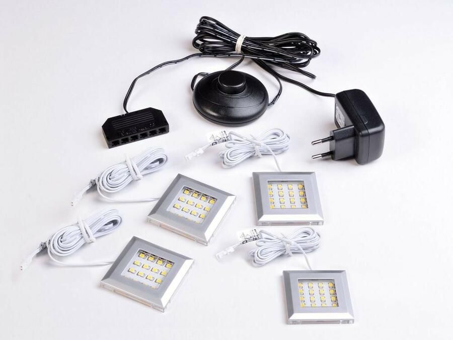 Mobistoxx Kit vierkant led verlichting RGB (set van 4)