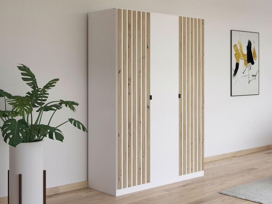 Mobistoxx Kledingkast GENUMO 3 deuren wit