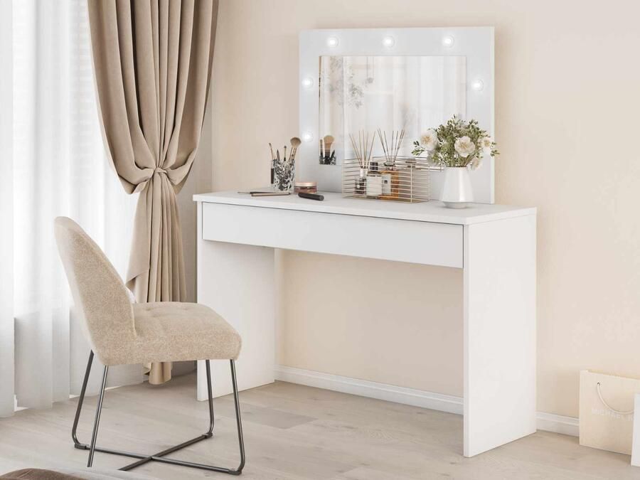 Mobistoxx Make-up tafel EVELINE wit