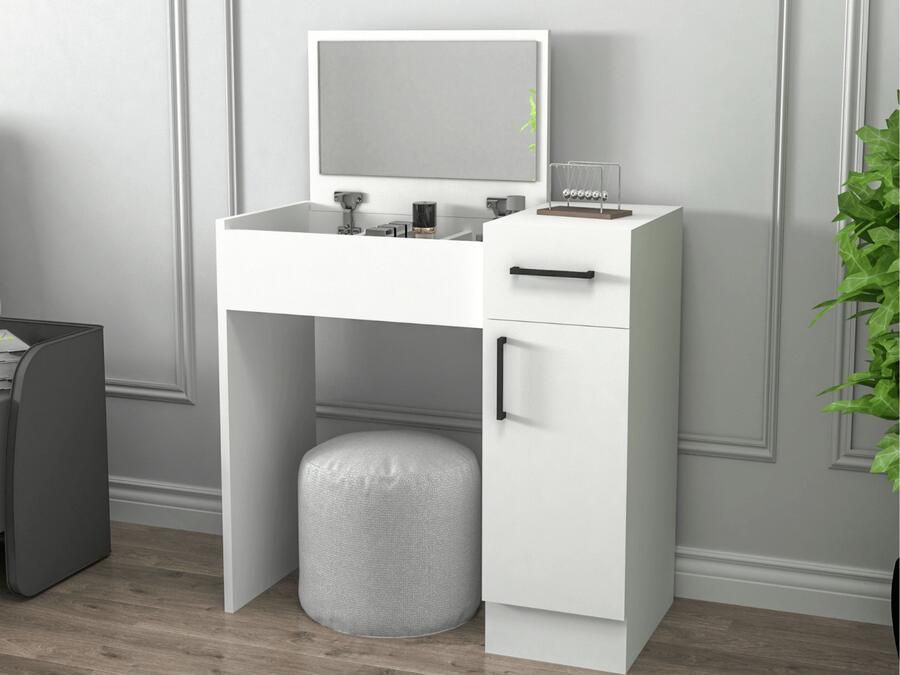 Mobistoxx Make-up tafel INCATO 2 deuren 1 lade wit