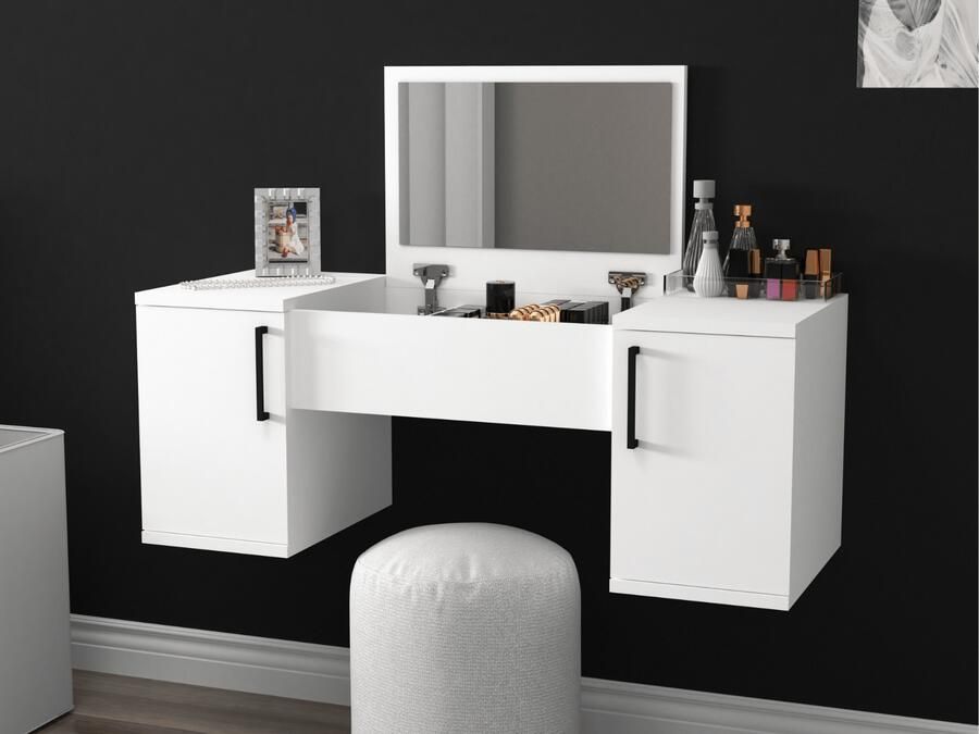 Mobistoxx Make-up tafel MERCANTO wit 2 deuren