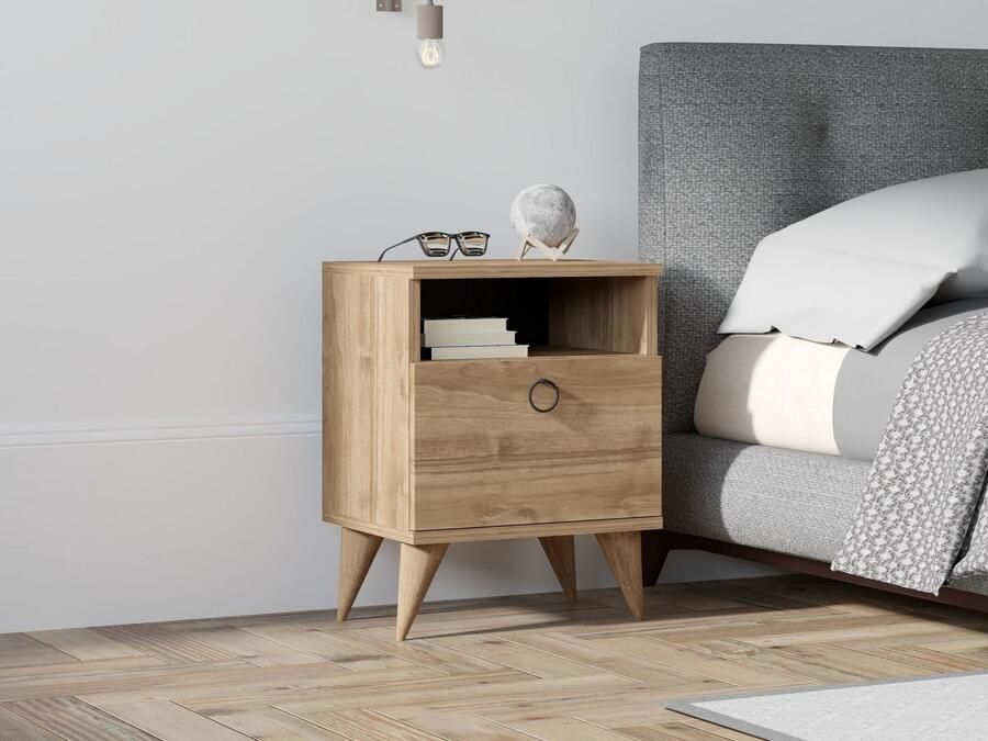 Mobistoxx Nachtkastje BRALON 1 deur walnoot