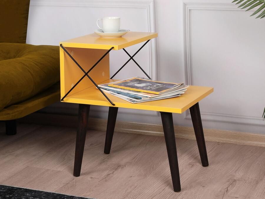 Mobistoxx Nachtkastje CROFT geel zwart