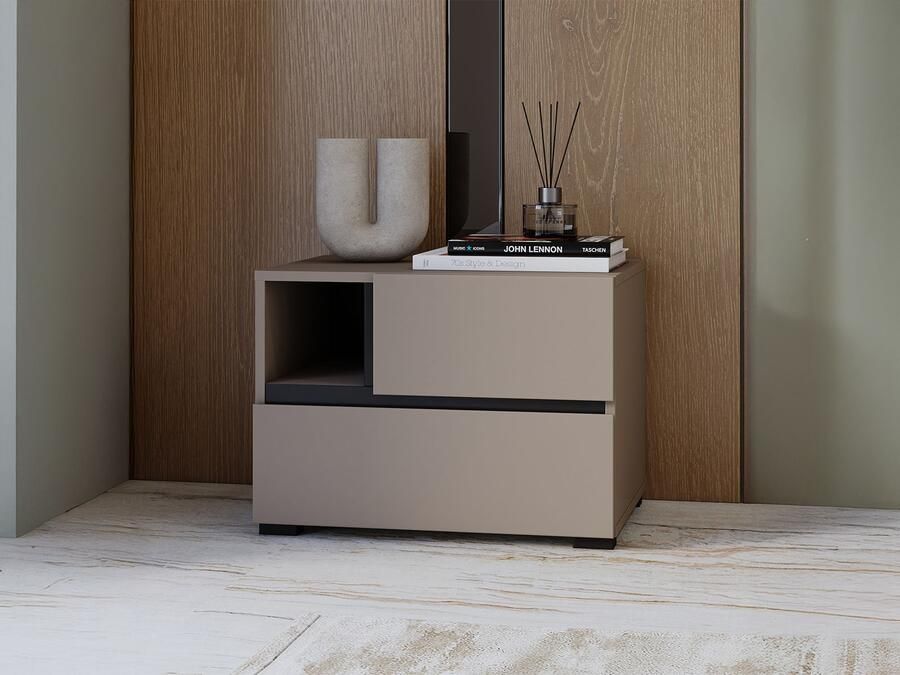 Mobistoxx Nachtkastje CROSSAIR 2 lades taupe