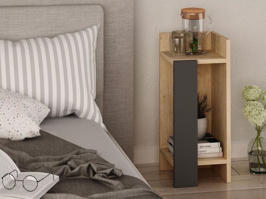 Mobistoxx Nachtkastje ELOSO rechts eik antraciet
