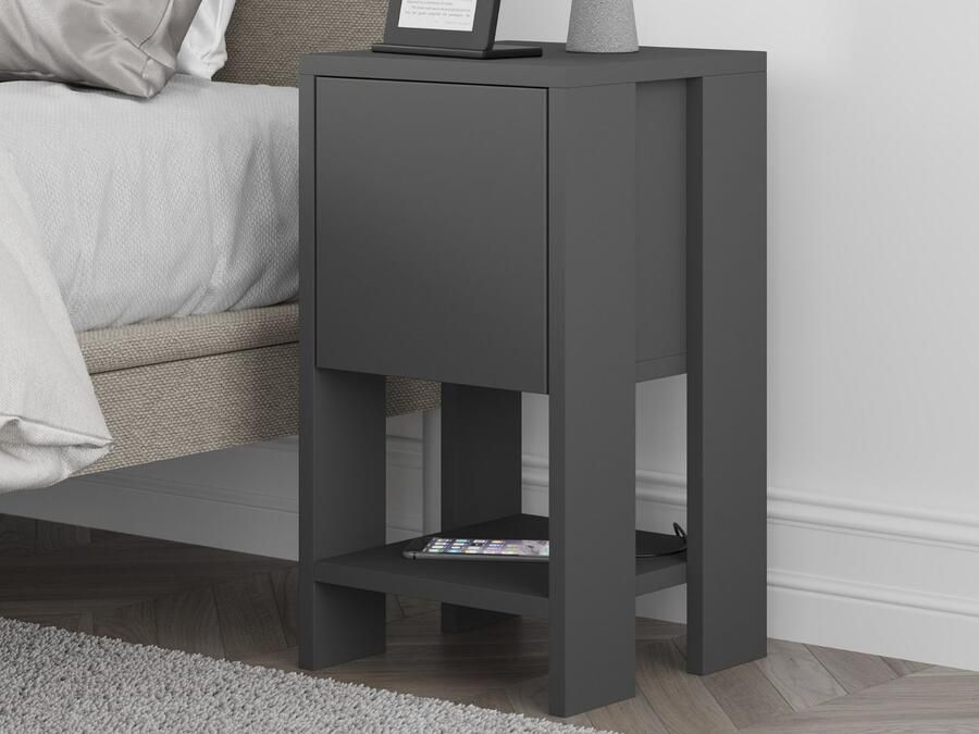 Mobistoxx Nachtkastje EMAR 1 klapdeur antraciet