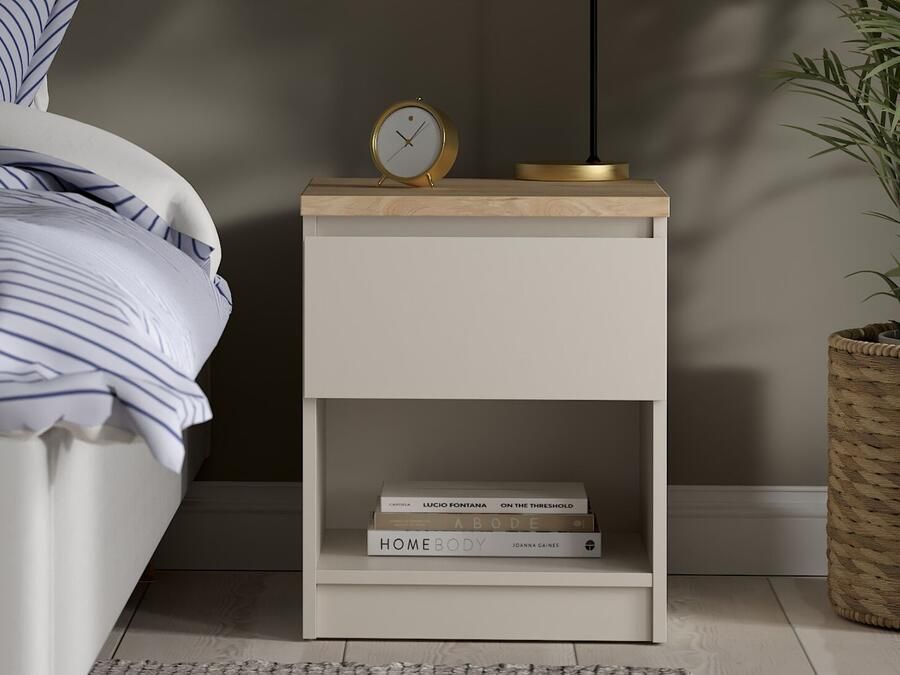 Mobistoxx Nachtkastje NAIADE 1 lade kasjmier jackson eik