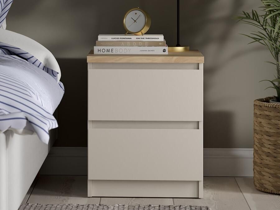 Mobistoxx Nachtkastje NAIADE 2 lades kasjmier jackson eik