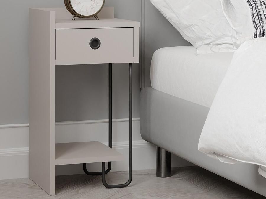 Mobistoxx Nachtkastje SIRY 1 lade mokka links