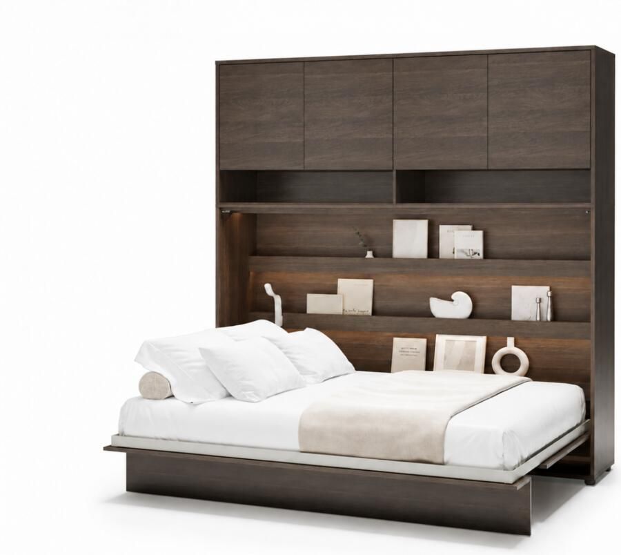 Mobistoxx Opklapbed CONCEPTION PRO 120x200 cm dunin eik (horizontaal) met opzetkast