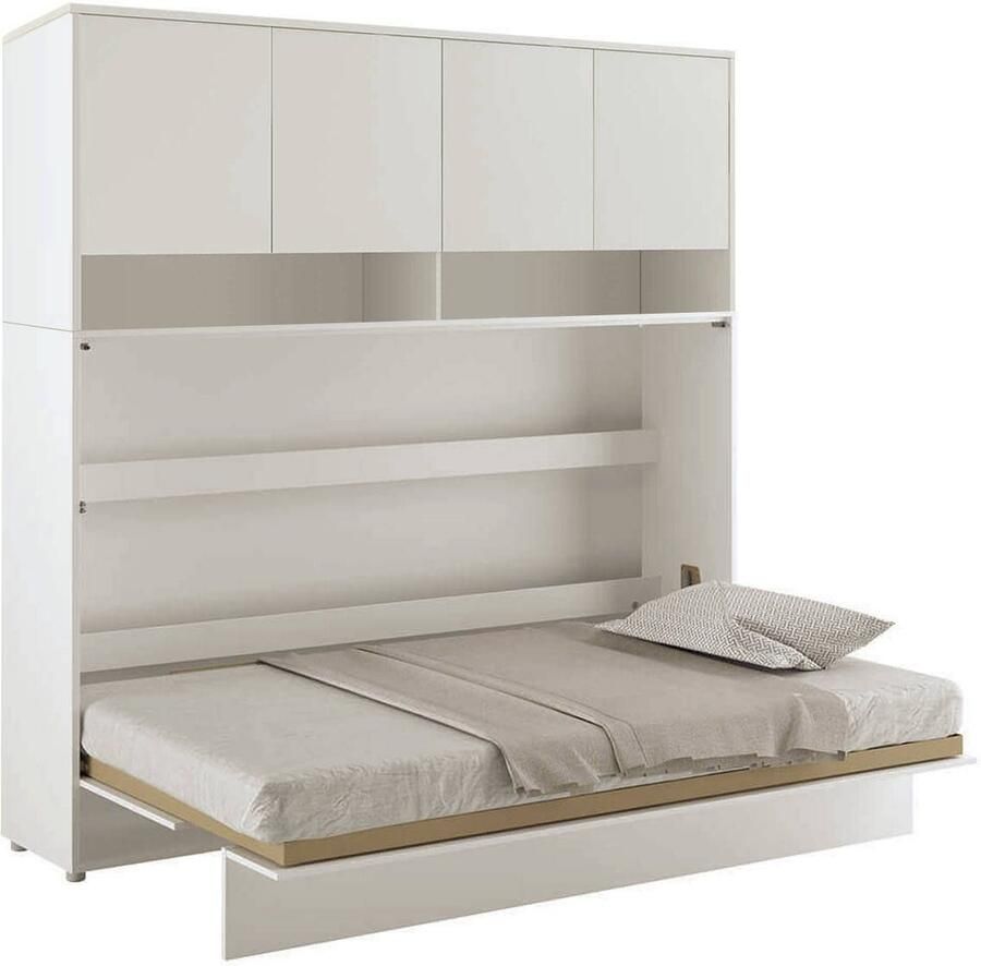 Mobistoxx Opklapbed CONCEPTION PRO 120x200 cm kasjmier (horizontaal) met opzetkast met matras