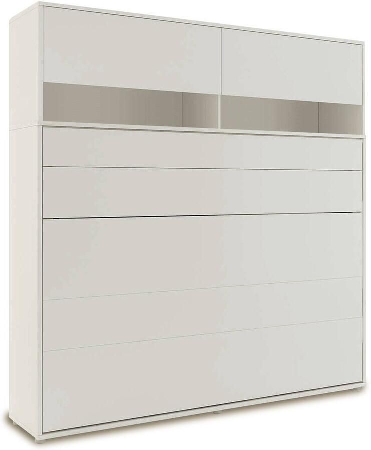 Mobistoxx Opklapbed CONCEPTION PRO 140x200 cm kasjmier (horizontaal) met opzetkast met matras