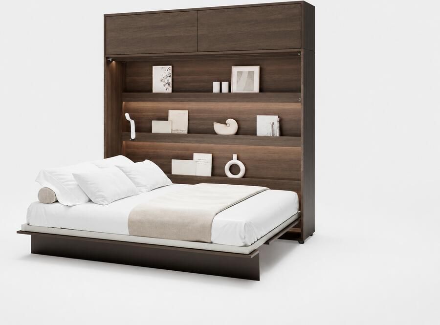 Mobistoxx Opklapbed CONCEPTION PRO 160x200 cm dunin eik (horizontaal) met opzetkast