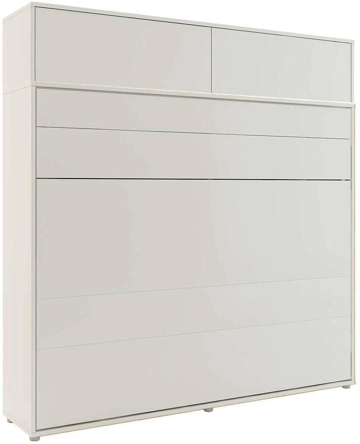 Mobistoxx Opklapbed CONCEPTION PRO 160x200 cm kasjmier (horizontaal) met opzetkast met matras