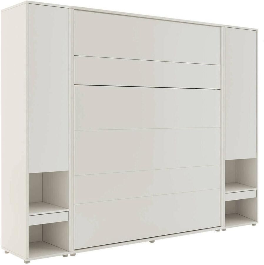 Mobistoxx Opklapbed CONCEPTION PRO 160x200 cm kasjmier (verticaal) met kasten en matras