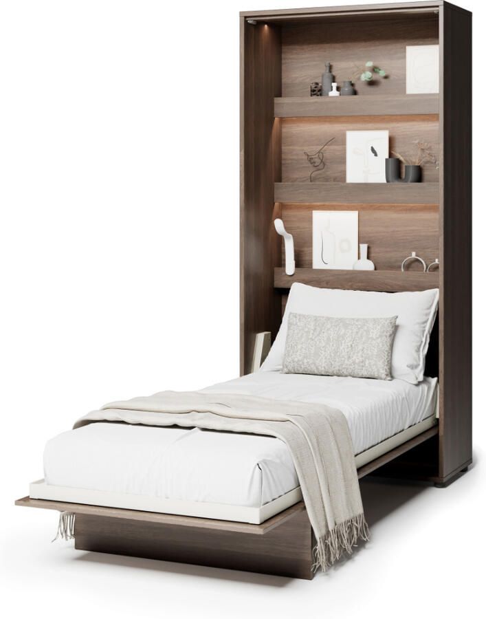 Mobistoxx Opklapbed CONCEPTION PRO 90x200 cm dunin eik (verticaal) met matras