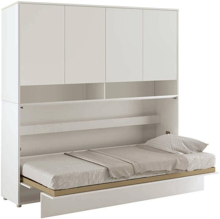 Mobistoxx Opklapbed CONCEPTION PRO 90x200 cm kasjmier (horizontaal) met opzetkast met matras