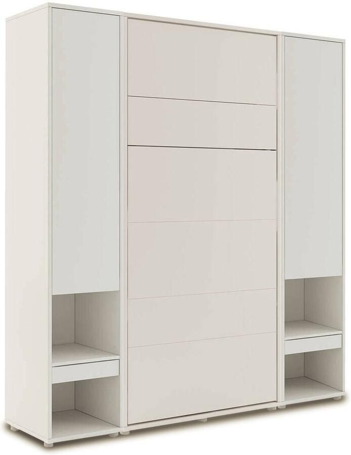 Mobistoxx Opklapbed CONCEPTION PRO 90x200 cm kasjmier (verticaal) met kasten