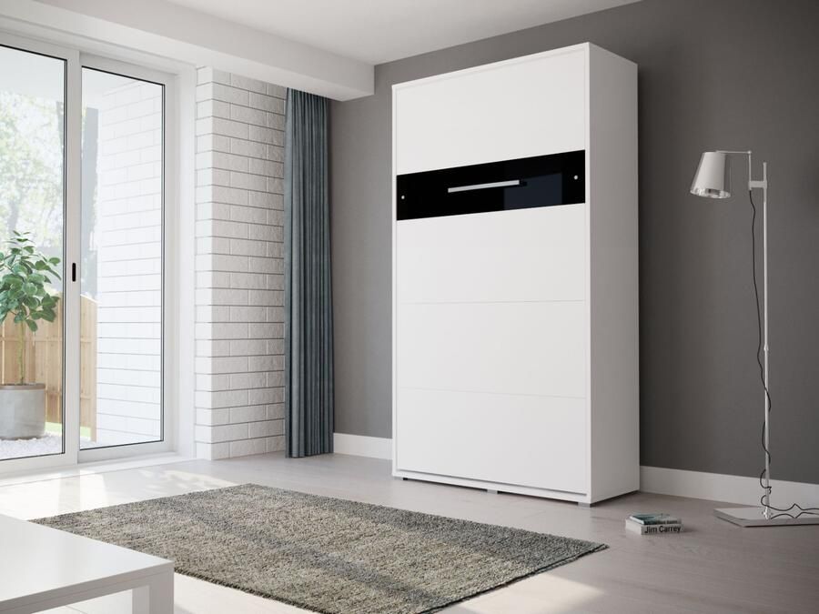 Mobistoxx Opklapbed HOUDI 120x200 cm wit zwart