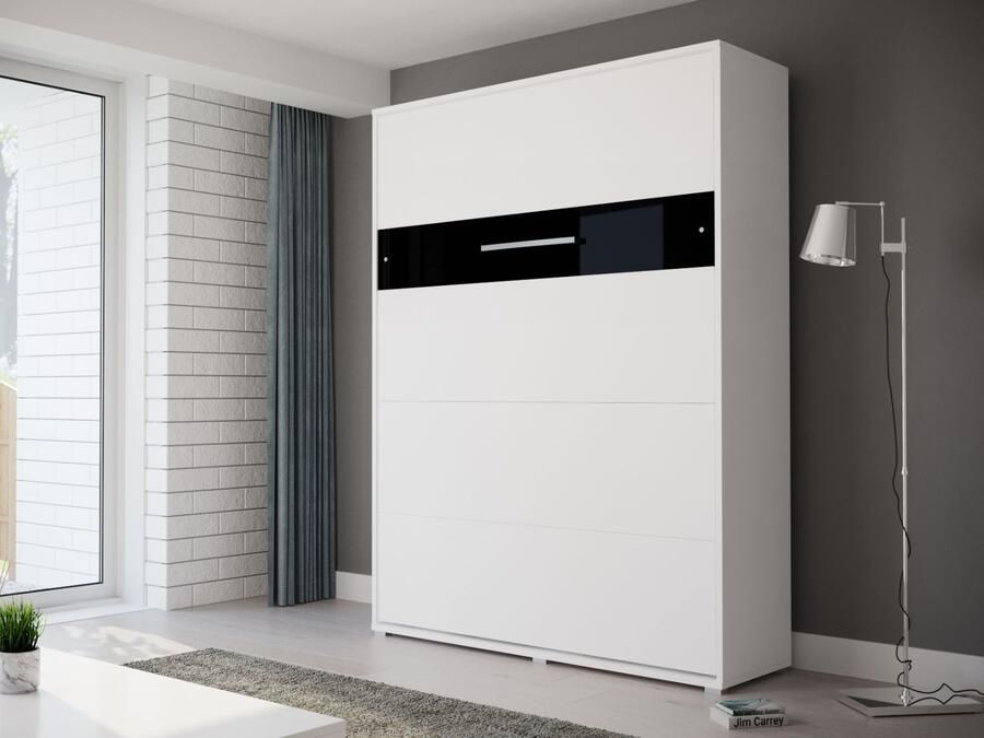 Mobistoxx Opklapbed HOUDI 160x200 cm wit zwart