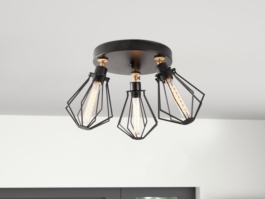 Mobistoxx Plafondlamp LOLO 3 lampen zwart
