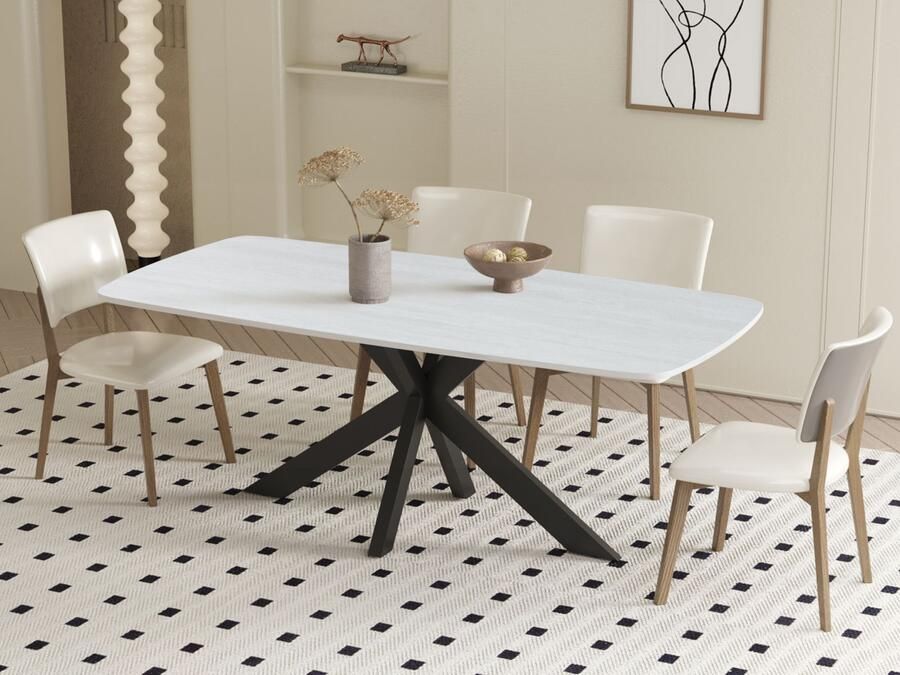 Mobistoxx Rechthoekige eettafel APOLIRI 180 cm barokgrijs