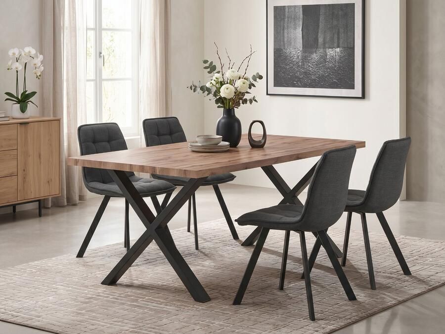 Mobistoxx Rechthoekige eettafel ELEGA 200 cm candese eik