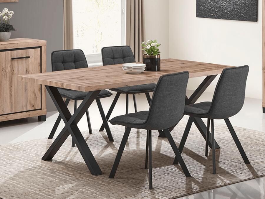 Mobistoxx Rechthoekige eettafel ELEGA 190 cm canadese eik