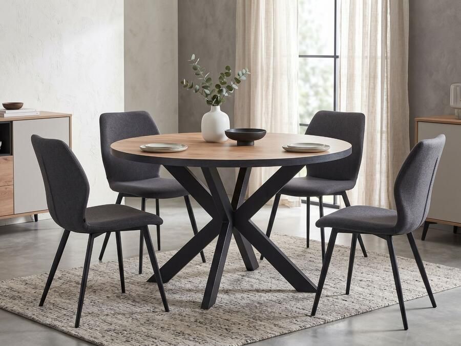 Mobistoxx Ronde eettafel LANAKO 120 cm franse eik herfst