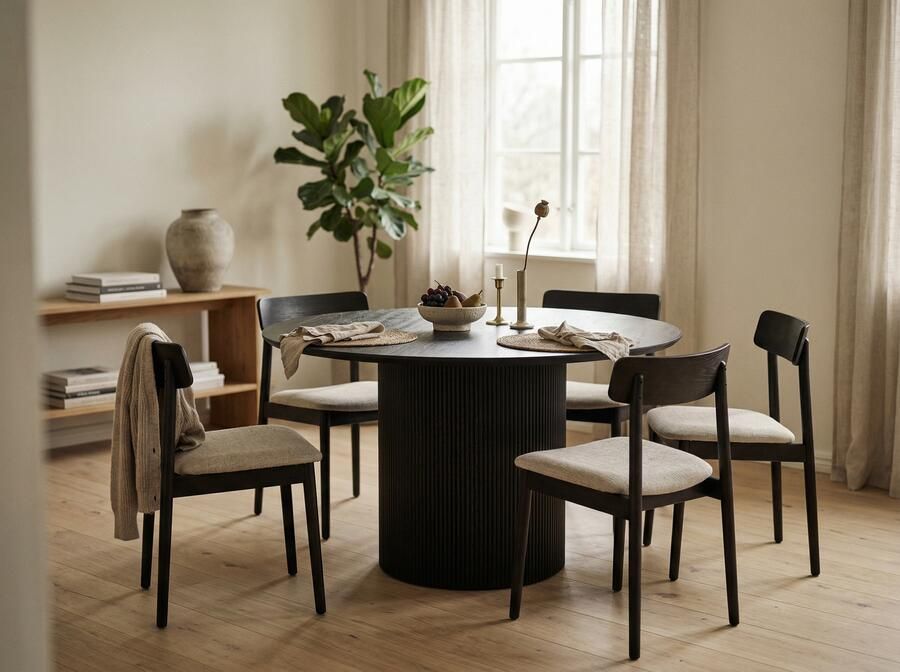 Mobistoxx Ronde eettafel LARUSSO 120 cm donkerbruin
