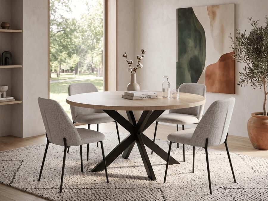 Mobistoxx Ronde eettafel MARNOIX Ø 130 cm franse eik