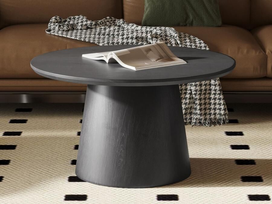 Mobistoxx Ronde salontafel MIKOLO 80 cm donkerbruin