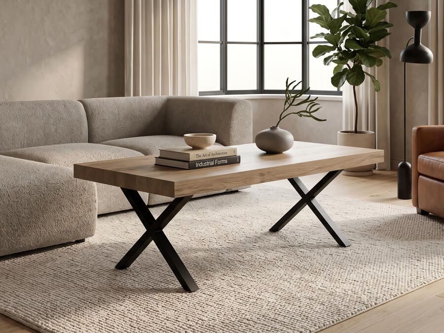 Mobistoxx Salontafel EDUKI 130 cm zomereik zwart