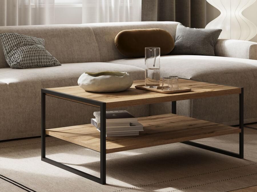Mobistoxx Salontafel EKOWA 100 cm eik wotan zwart